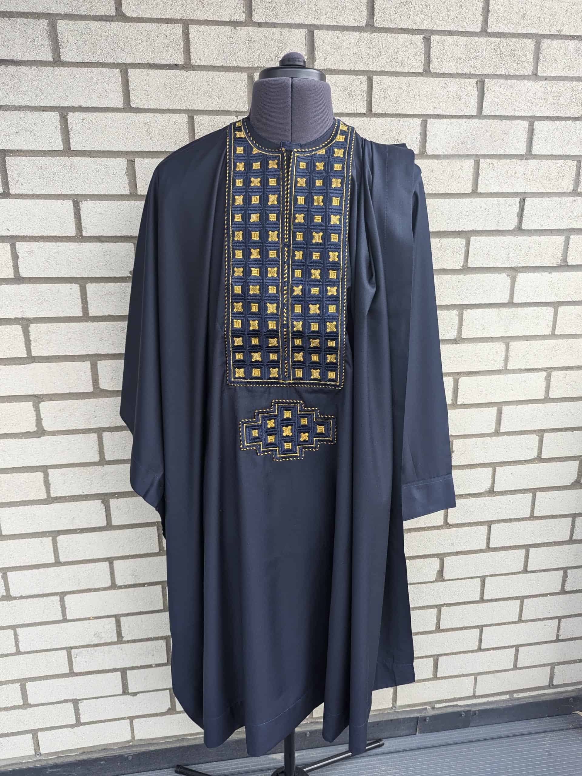 Navy Blue Agbada - Image 3